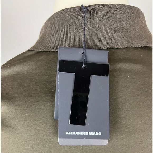 NWT Alexander Wang S/S Polo in Solid Brown 100% Cotton Size Small - Picture 7 of 8